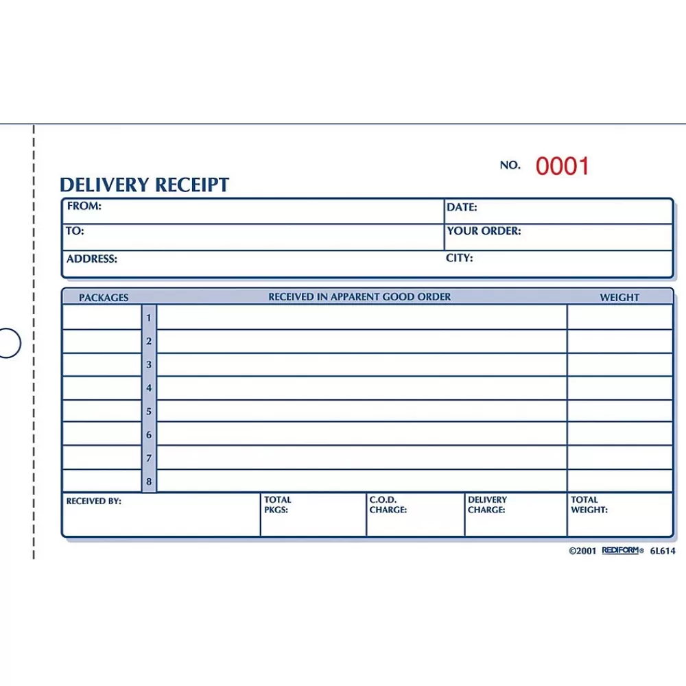 Rediform ® Carbonless Delivery Receipt Books, 4-1/4" x 6-3/8" (RED6L614) Sale