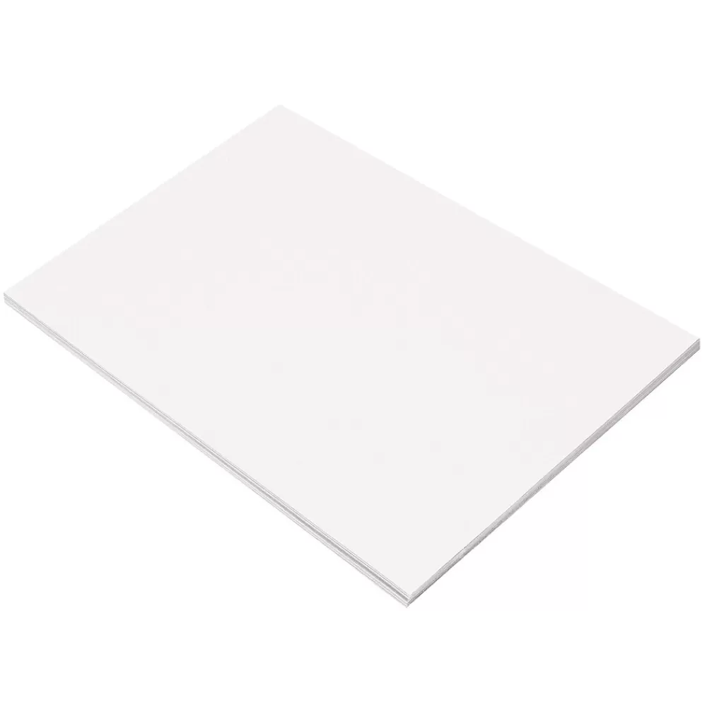 Riverside 3D 12" x 18" Construction Paper, White, 50 Sheets (P103613) Cheap