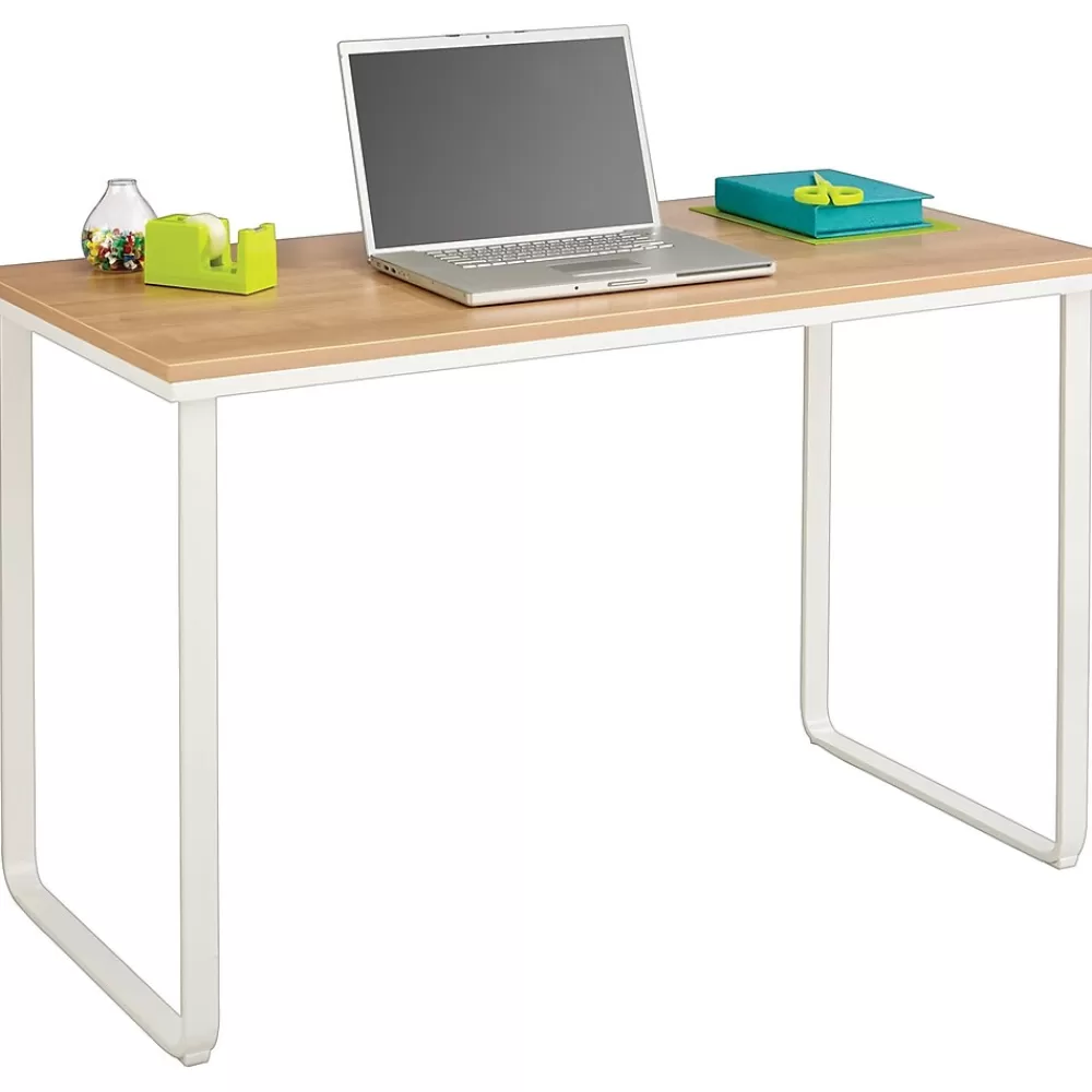 Safco ® 47" Steel Table Desk, Beech/White ( 1943BHWH) Outlet