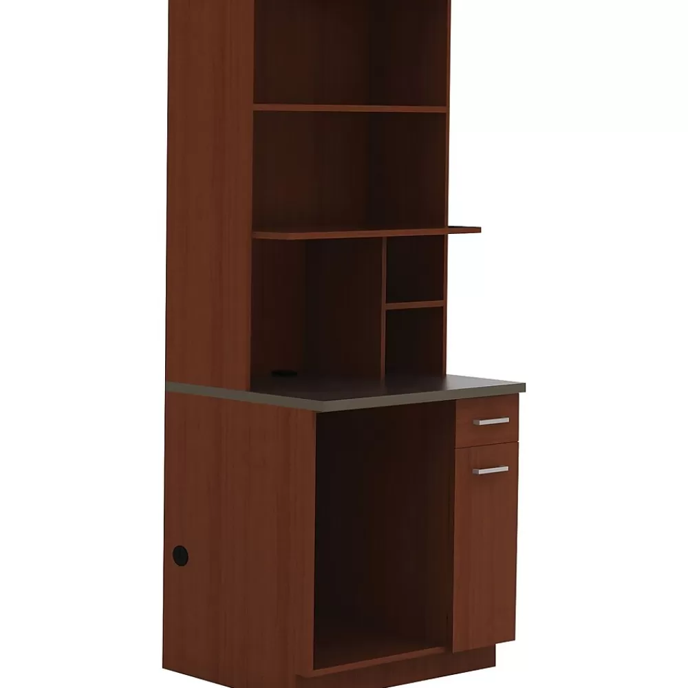 Safco 48"H Modular Break Room Appliance Hutch, Mahogany/Slate (1706MH) Sale