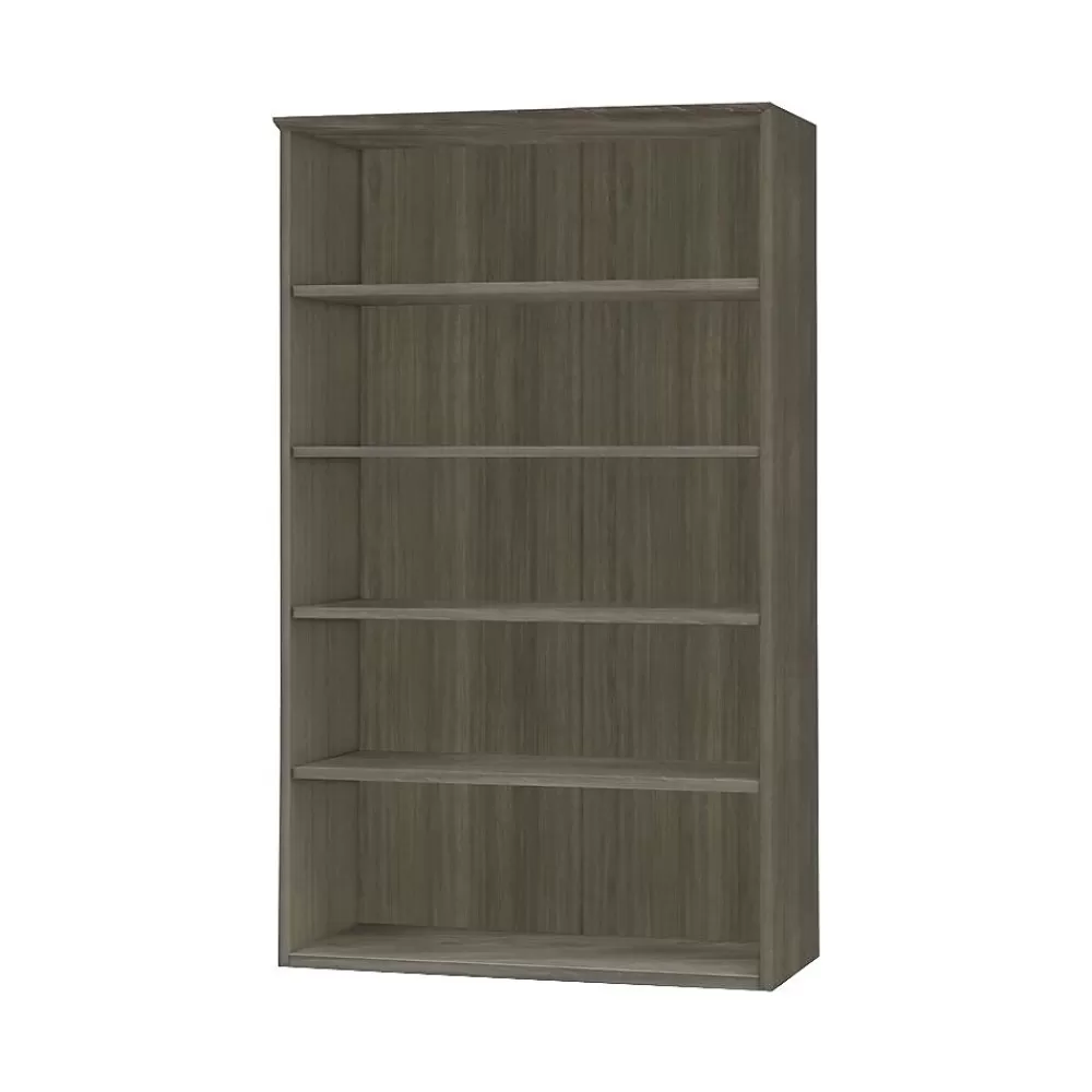 Safco Medina Bookcase, Gray Steel, 5 Shelf, 68"H Flash Sale