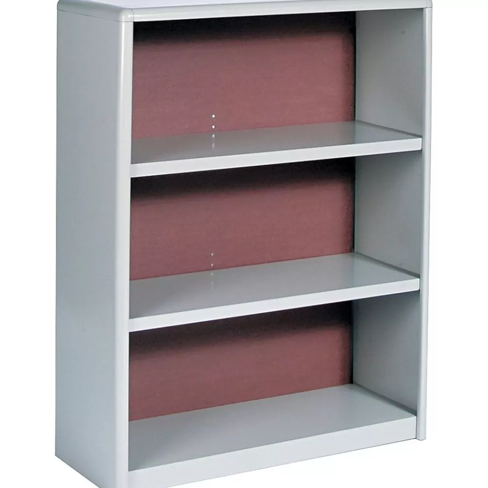 Safco ValueMate Economy 3-Shelf 41"H Steel Bookcase, Gray (7171GR) Outlet