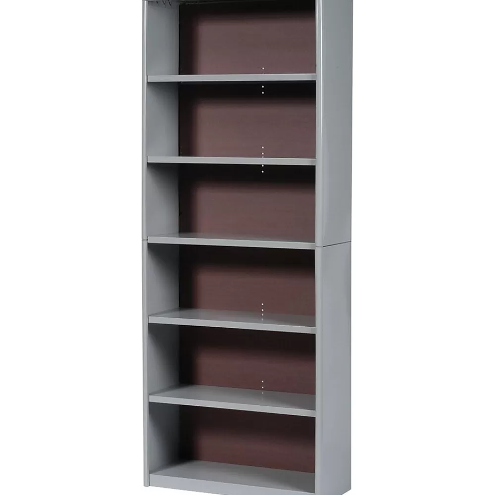 Safco ValueMate Economy 6-Shelf 80"H Steel Bookcase, Gray (7174GR) Hot