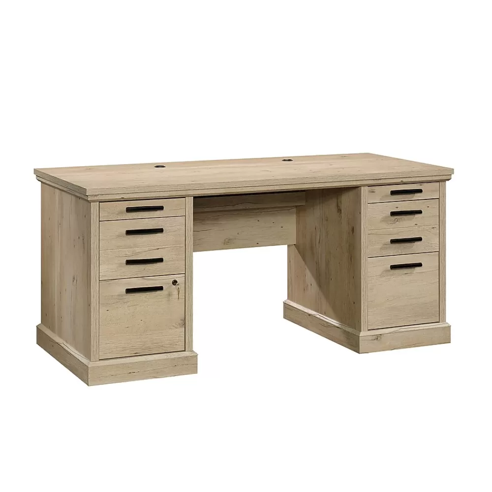 Sauder Aspen Post 65"W Executive Computer Desk, (426487) Prime Oak Best