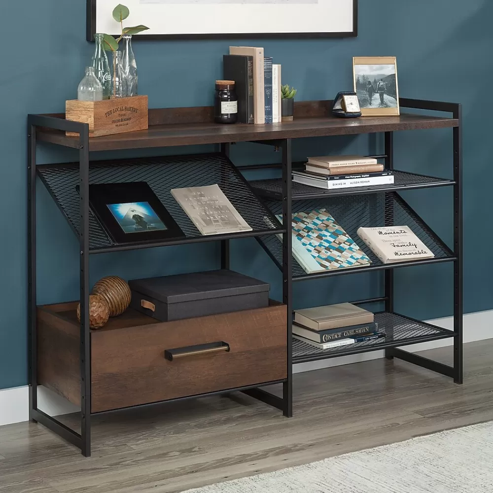 Sauder Briarbrook 36"H Bookcase, Barrel Oak (430266) Discount