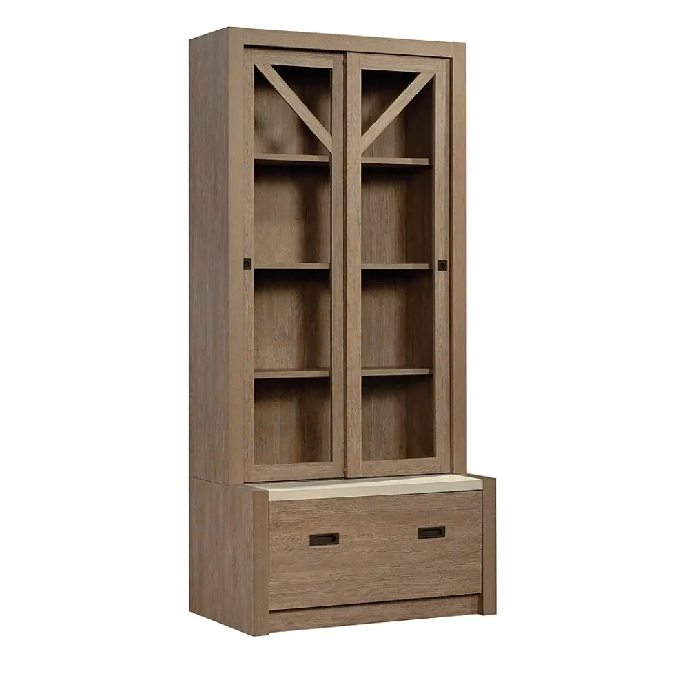 Sauder Dixon City 72"H 4-Shelf Bookcase, Brushed Oak (432891) Cheap