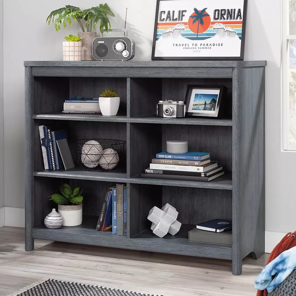 Sauder Dover Edge 36"H Bookcase, Denim Oak (433530) Fashion