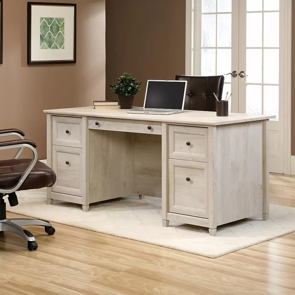 Sauder Edge Water Executive Desk, Chalked Chestnut (418795) Cheap