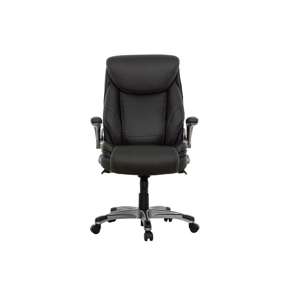 Sealy Posturepedic Axel Swivel Executive Office Chair, Dark Grey (64626) New