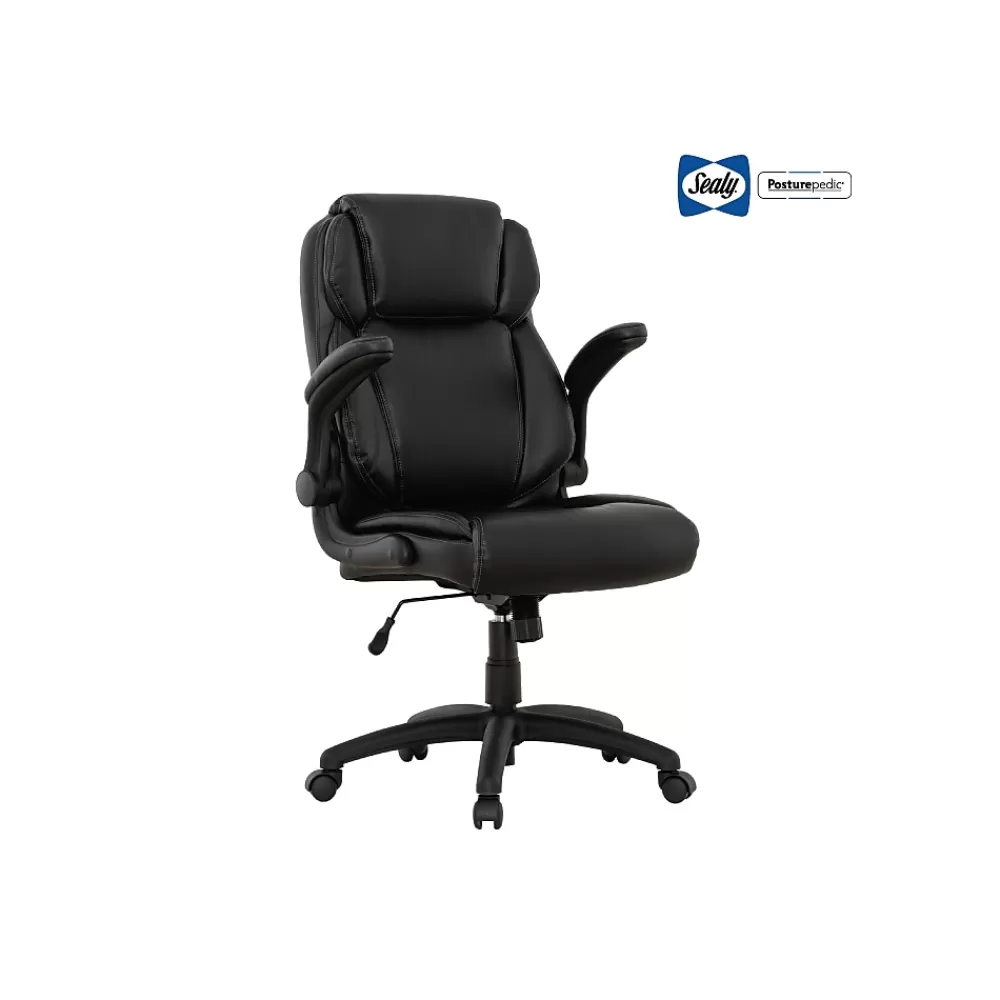 Sealy Posturepedic Hudson Ergonomic Swivel Office Chair, Black (64627) Store