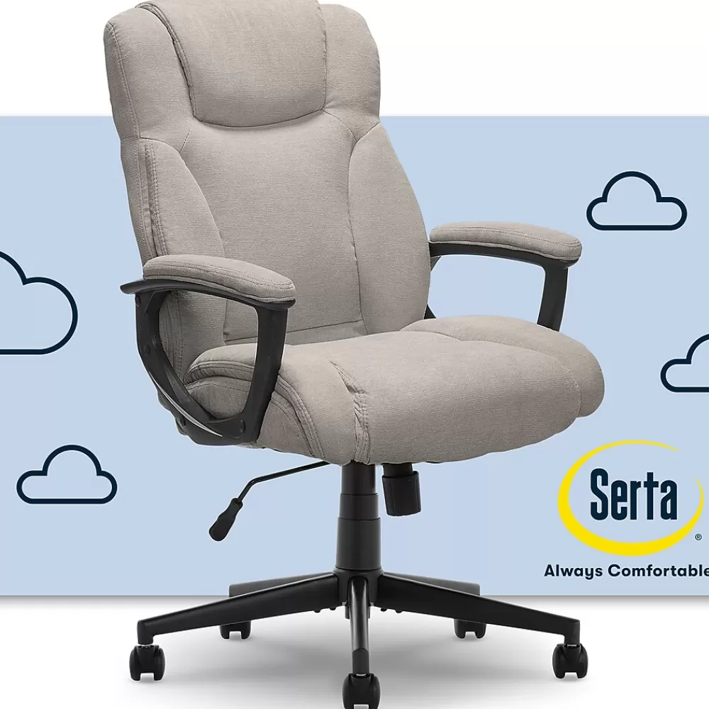 Serta Hannah II Fabric Executive Chair, (43672D) Gray Hot