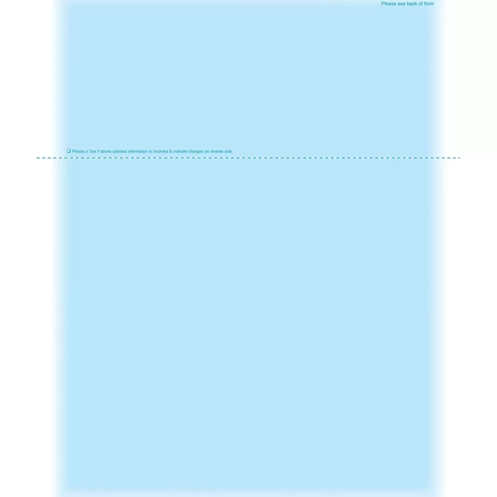 Medical Arts Press Solid Color Laser Statements, Style C, with Credit Card Information, Blue Shop