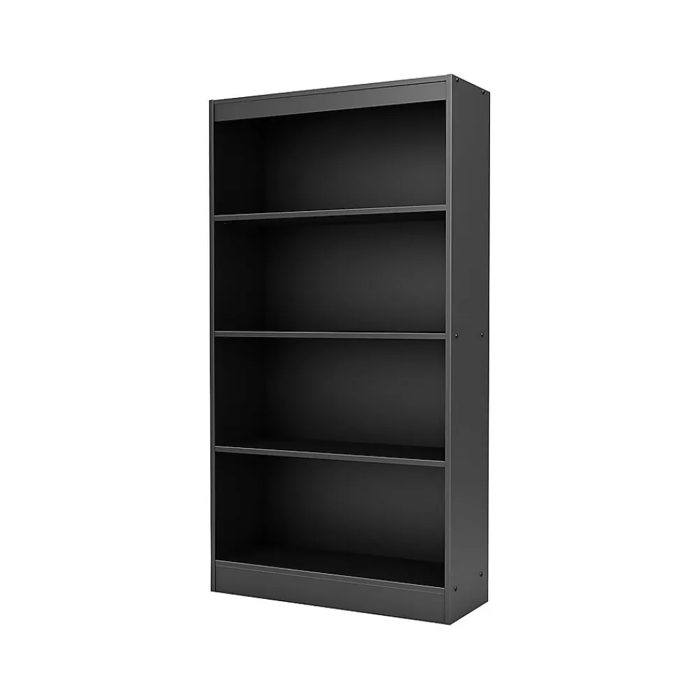 South Shore Axess 4-Shelf Bookcase, Pure Black (7270767) Best Sale