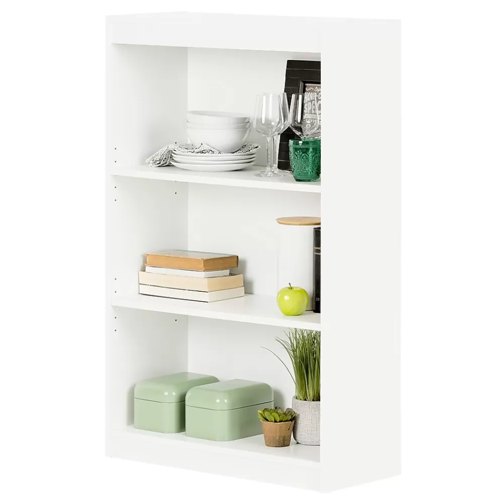 South Shore Axess 3-Shelf Bookcase, Pure White (7250766C) Outlet