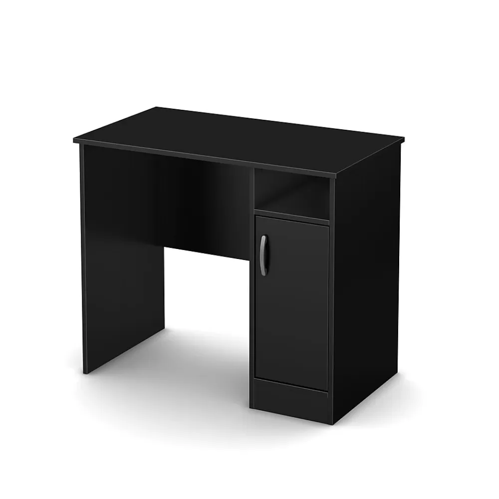 South Shore Axess 34"W Small Desk, (7270075) Pure Black Best