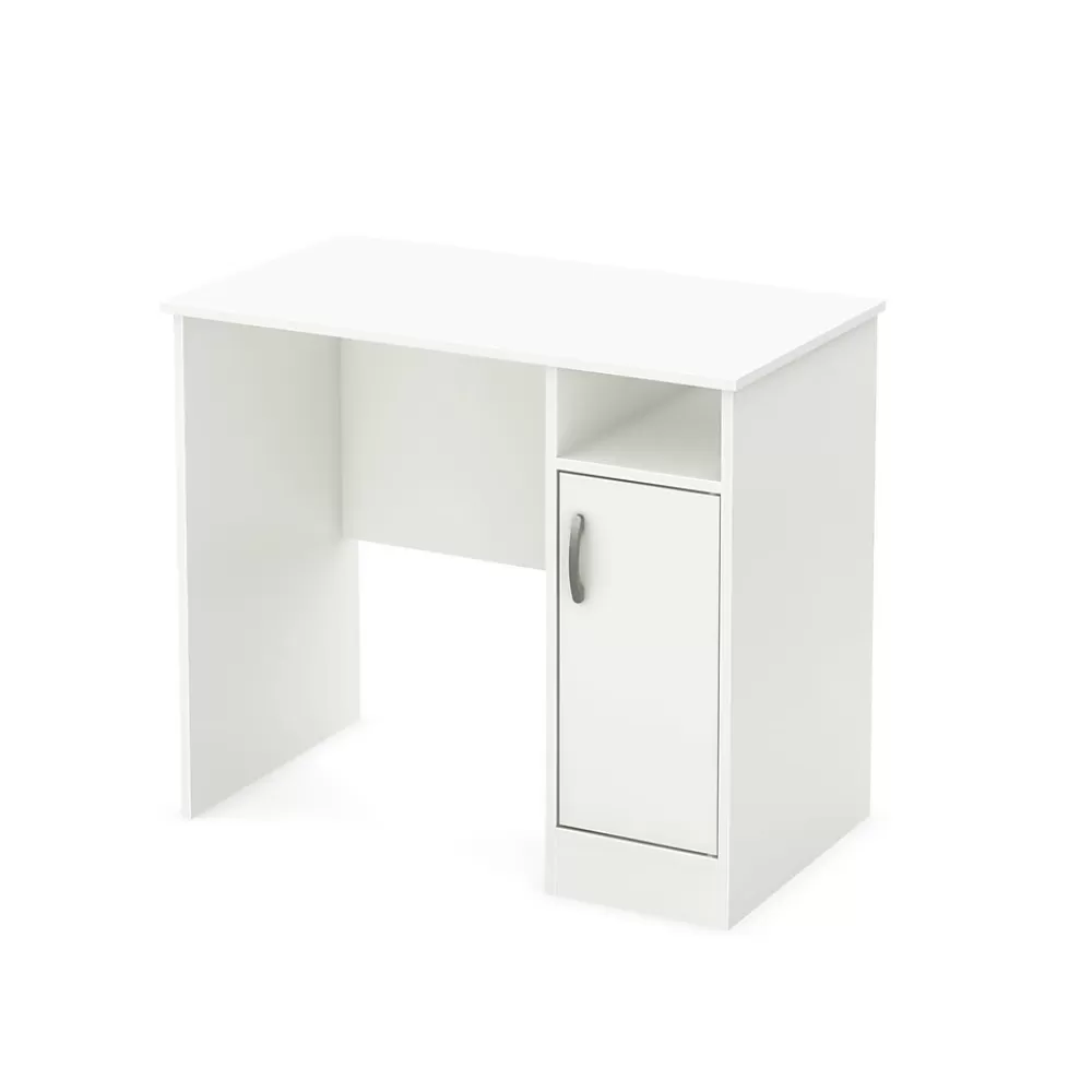 South Shore Axess 34"W Small Desk, (7250075) Pure White Shop