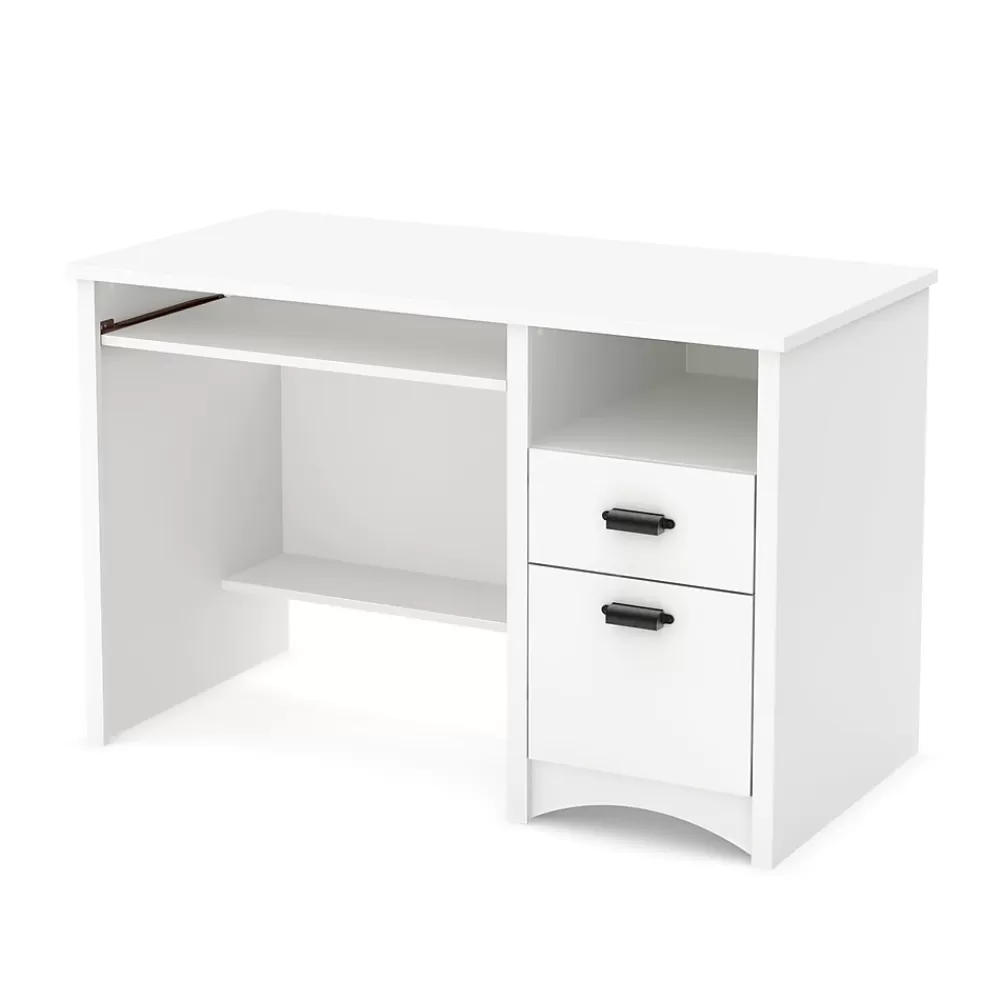 South Shore Gascony 46"W Desk, (7360070) Pure White Fashion