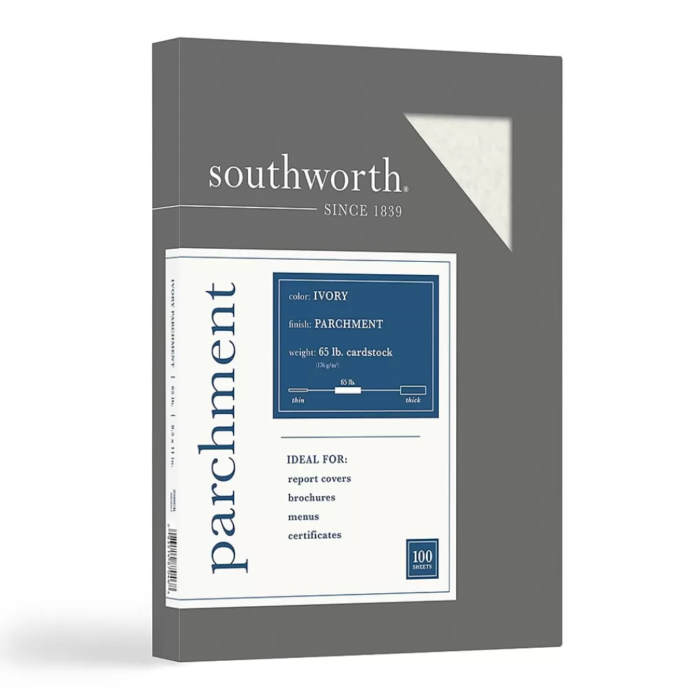 Southworth 8.5" x 11" Specialty Paper, 65 lbs., 100 Brightness, 100/Box (Z980CK) Shop