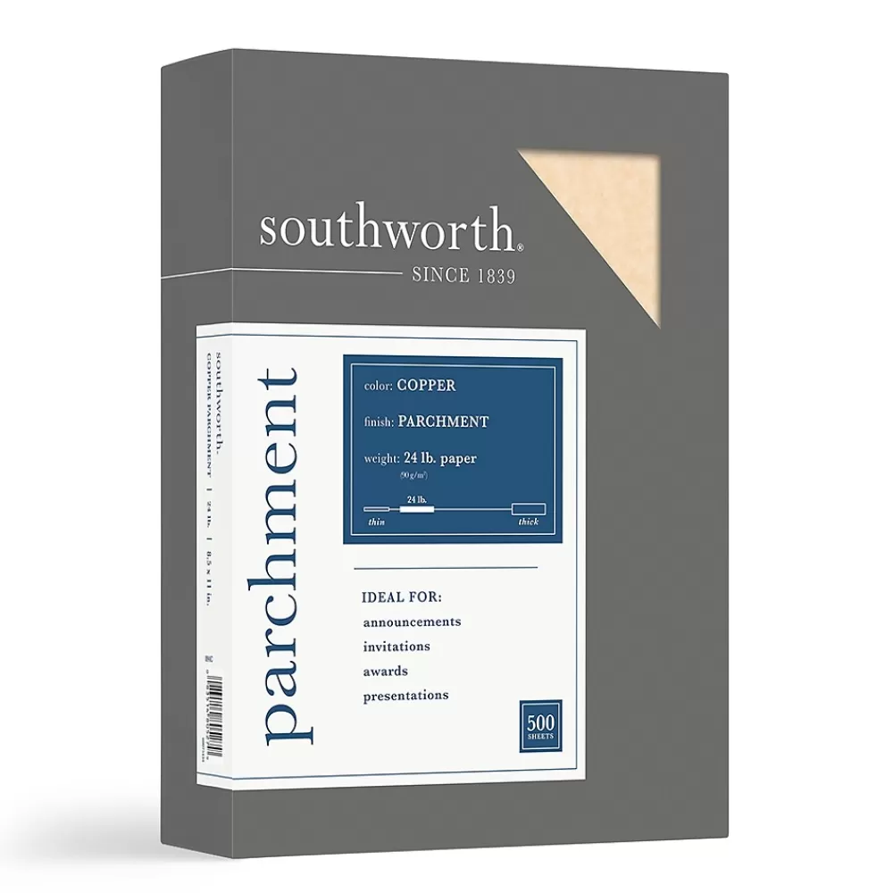 Southworth 8.5" x 11" Specialty Paper, 24 Lbs., Parchment, 500/Box (894C) Online