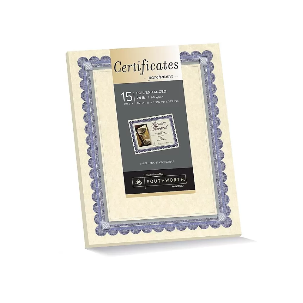 Southworth Certificates, 8.5" x 11", Ivory, 15/Pack (CT1R) Fashion