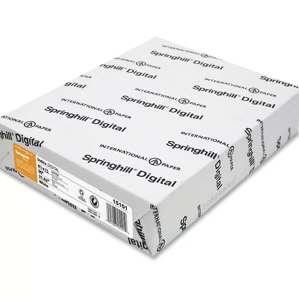 Springhill 90 lb. Cardstock Paper, 8.5" x 11", White, 2000 Sheets/Case (015101CASE) Discount