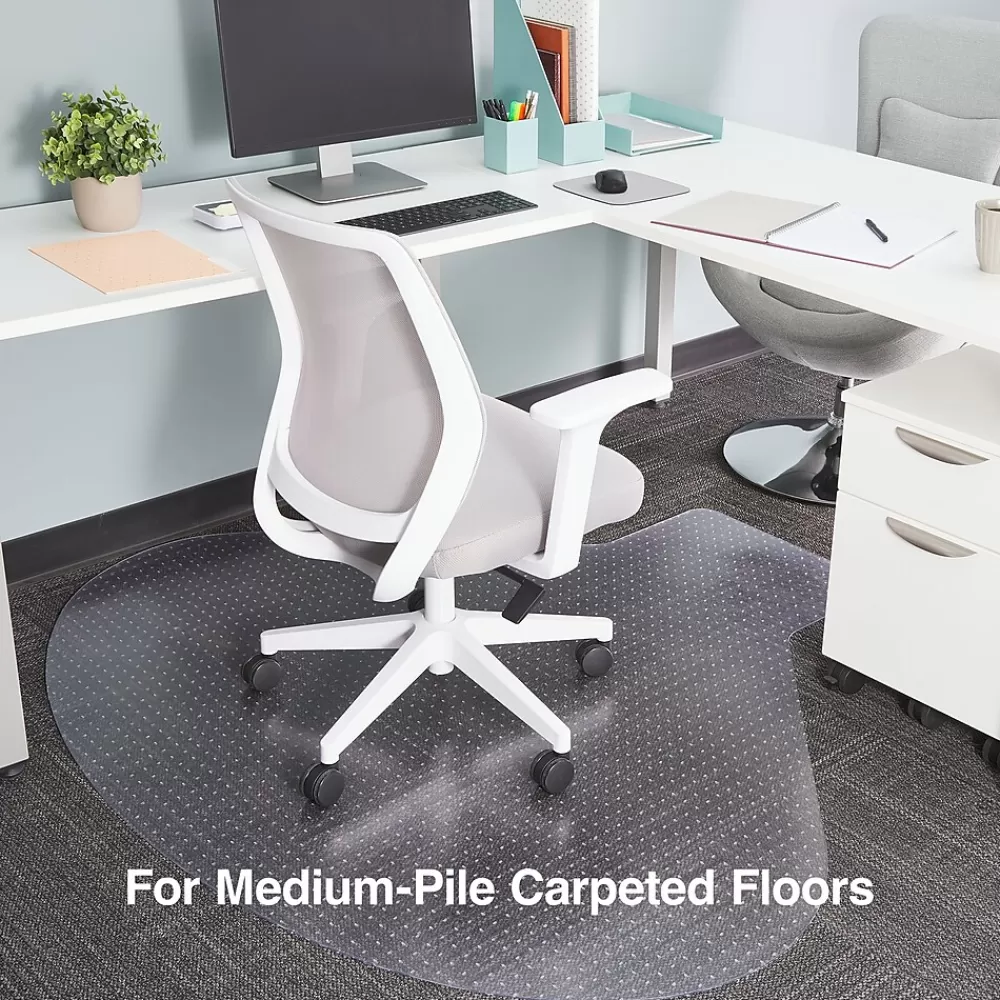 Staples ® Carpet Chair Mat, Medium-Pile, Clear (20237-CC) Hot