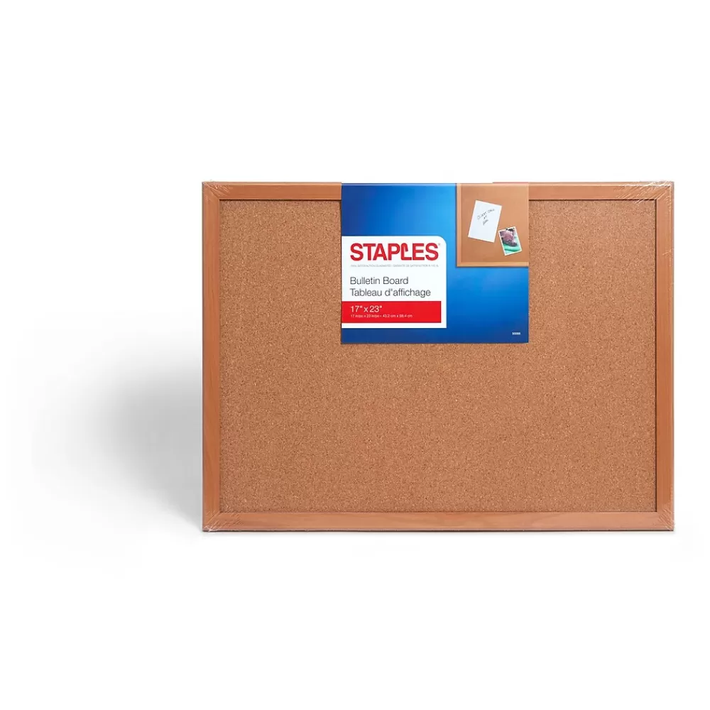 Staples Cork Bulletin Board, 2' x 1.5' (50068) Fashion