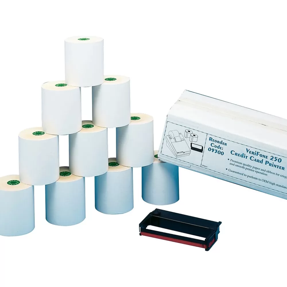 Staples Credit/Debt Verifone 250 Kit, 2-Ply, 3" x 90', 10 Rolls/Pack (452177) Cheap