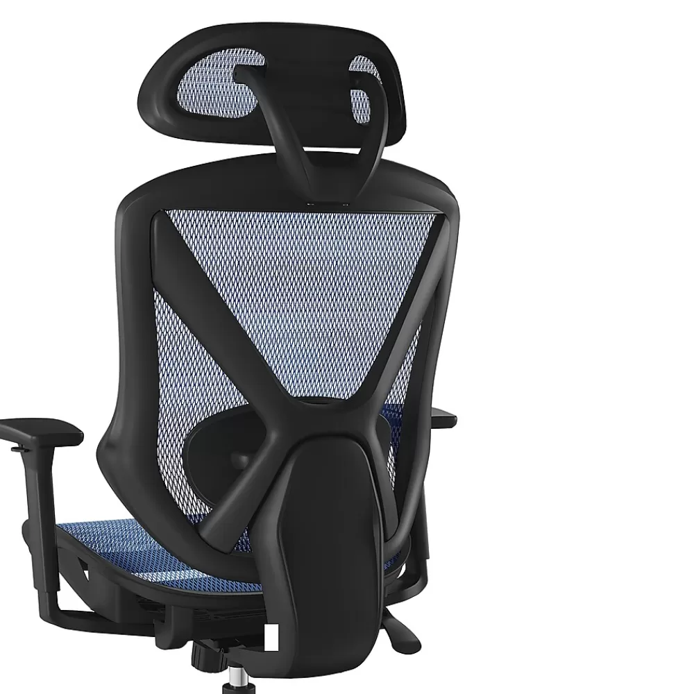 Staples ® Dexley Ergonomic Mesh Swivel Task Chair, (UN59375) Blue Hot