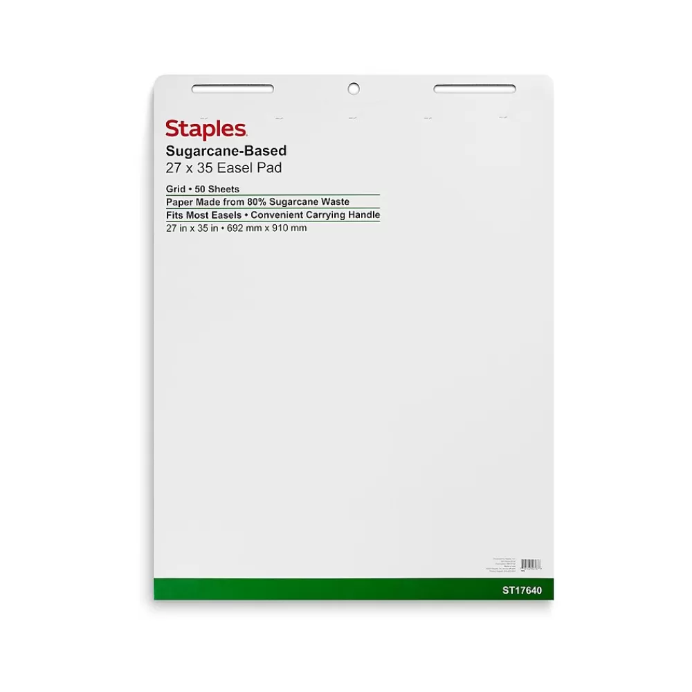 Staples Easel Pads, 27" x 35", White, 50 Sheets/Pad, 4 Pads/Carton (ST17640) Clearance