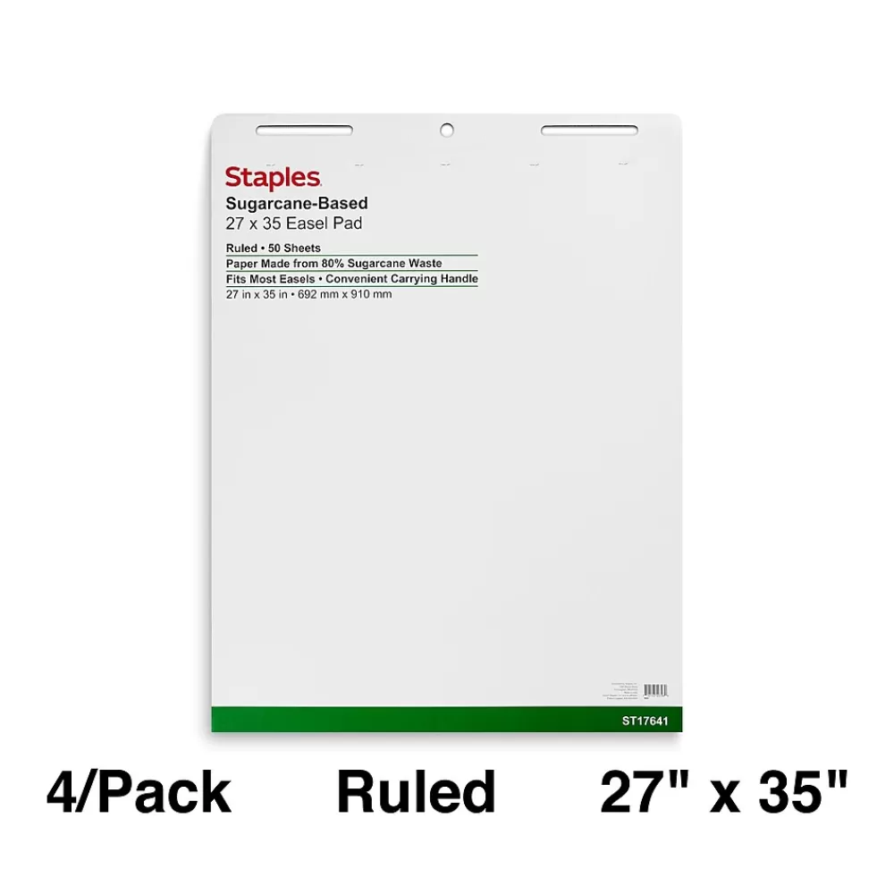 Staples Easel Pads, 27" x 35", White, 50 Sheets/Pad, 4 Pads/Carton (ST17641) Hot