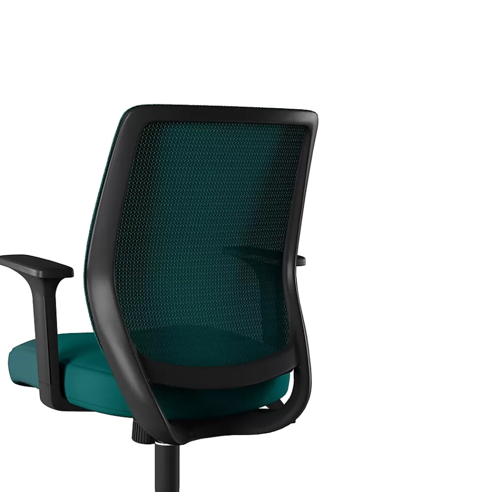 Staples Essentials Ergonomic Fabric Swivel Task Chair, (UN60410) Teal Sale