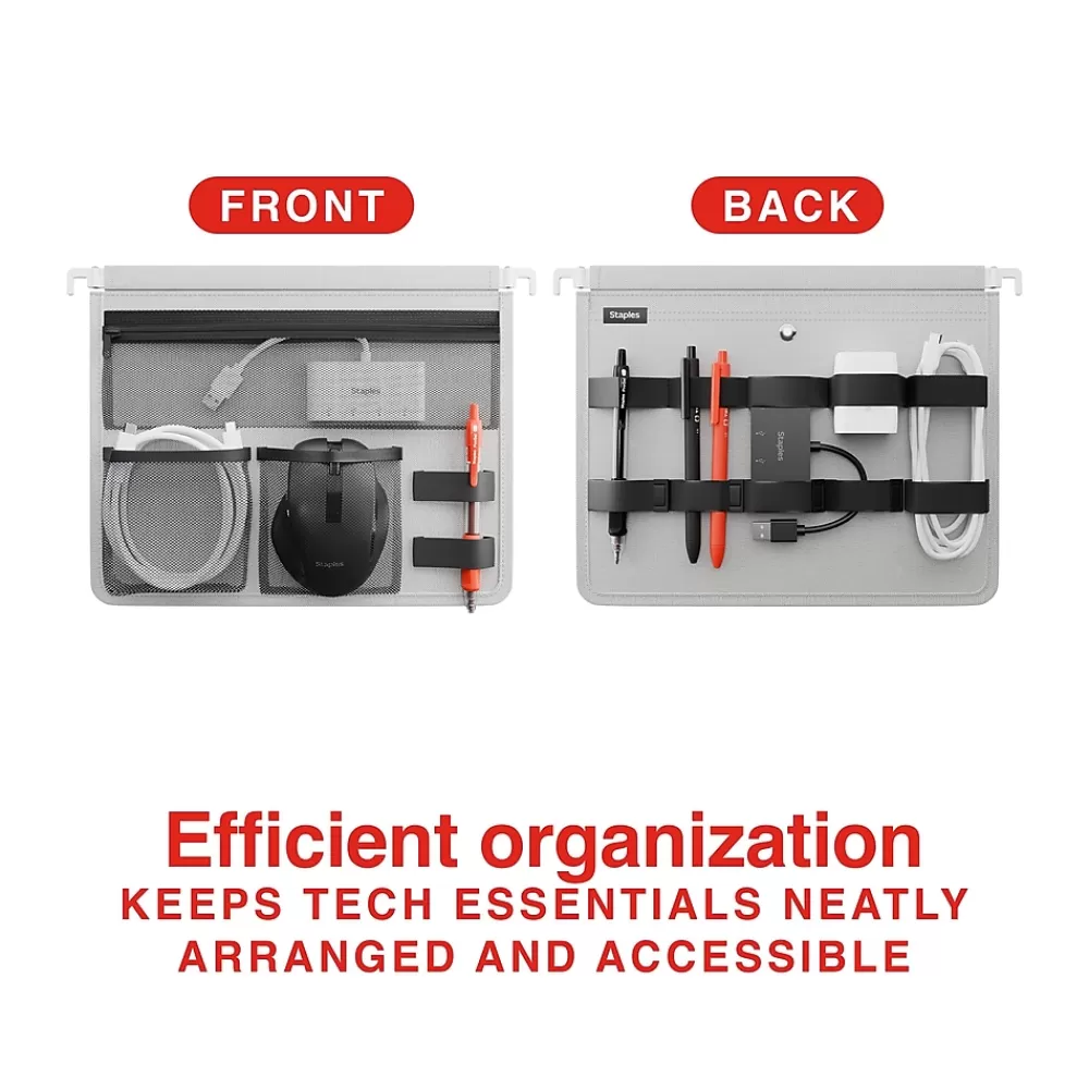 Staples File Cabinet Tech Organizer, Gray/Black (TR62605) Sale