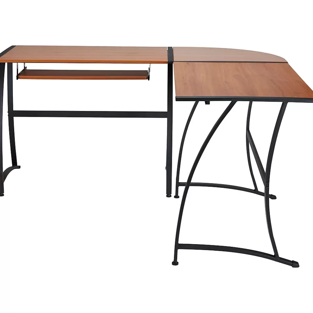 Staples Gillespie 62" W L-Shaped Computer Desk, Sonoma Cherry (ST28189-CC) Shop