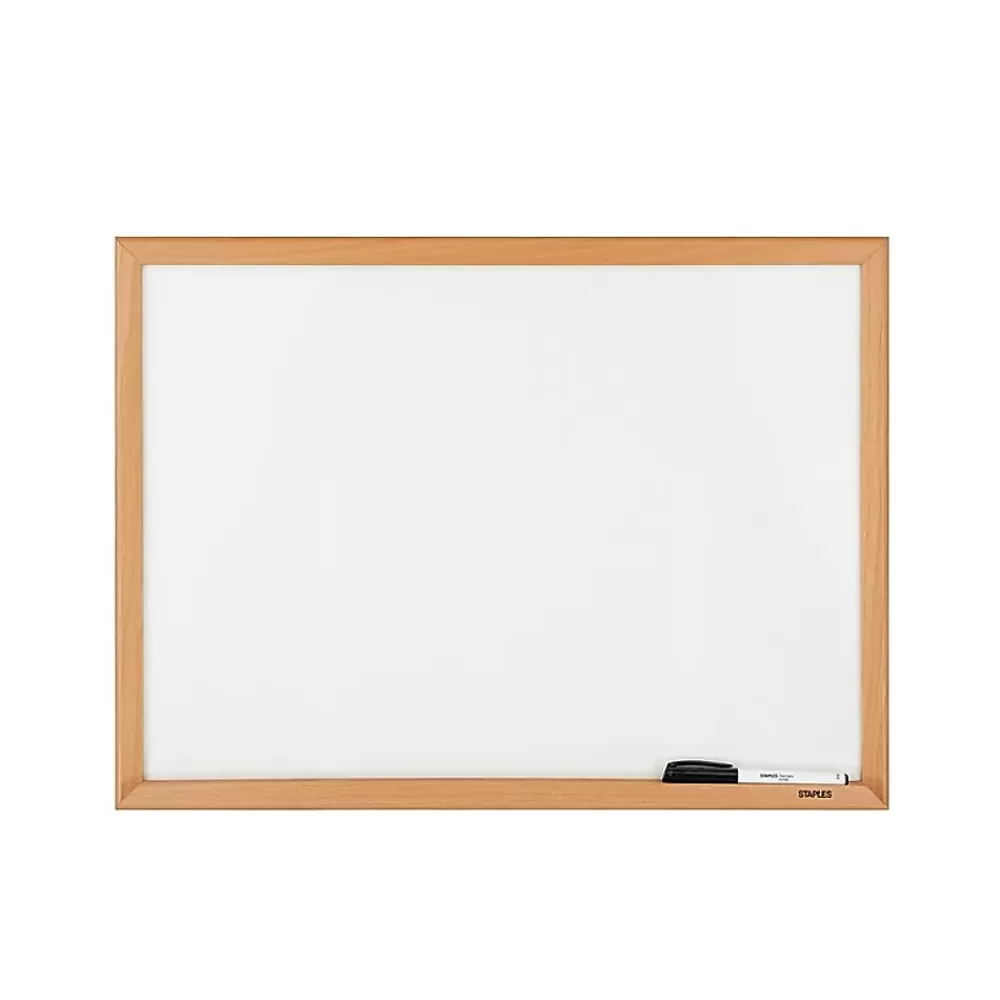 Staples Melamine Dry-Erase Whiteboard, MDF Frame, 2' x 1.5' (50069) Clearance