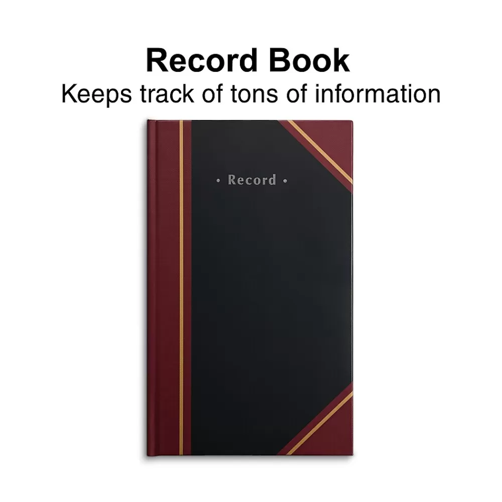 Staples Record Book, Black, 300 Sheets/Book (217919) Fashion