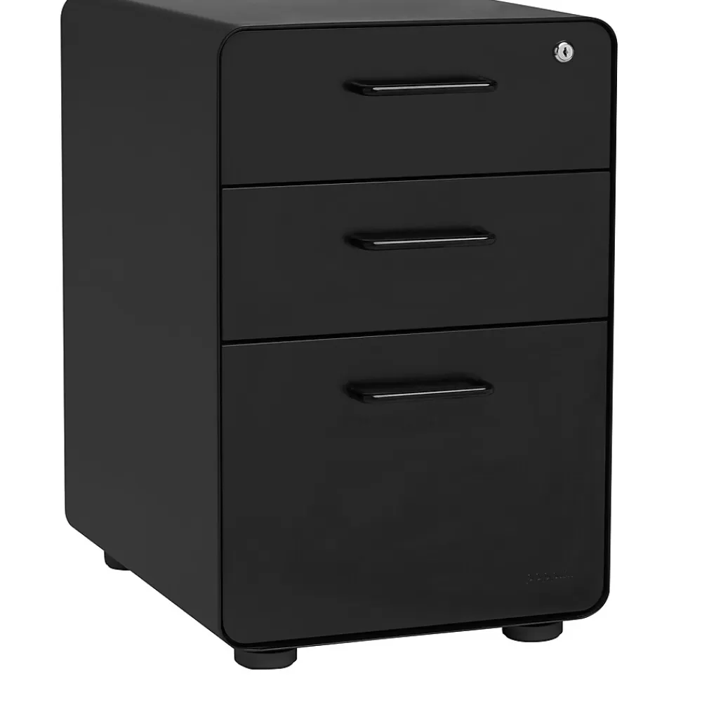 Poppin Stow 3-Drawer File Cabinet, Black Shop