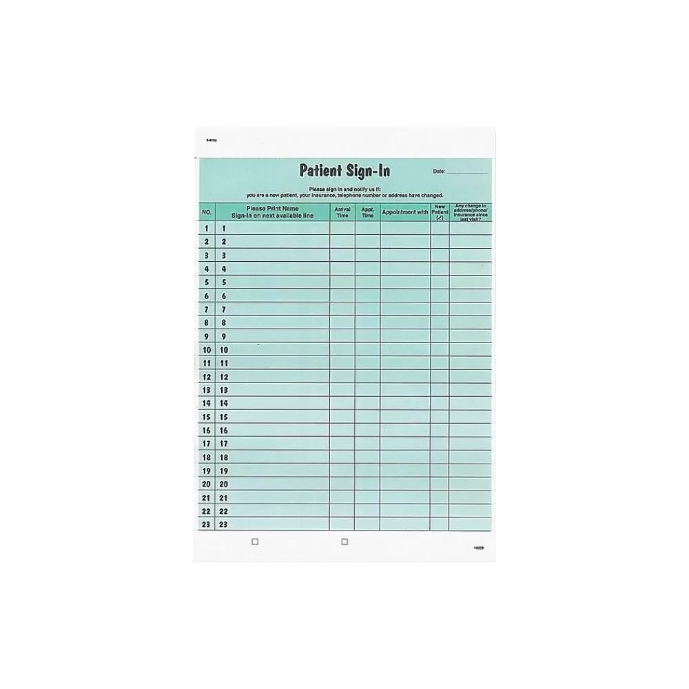 Tabbies 3-Part Patient Sign-in Label Forms, 125/Pack (14532) Cheap