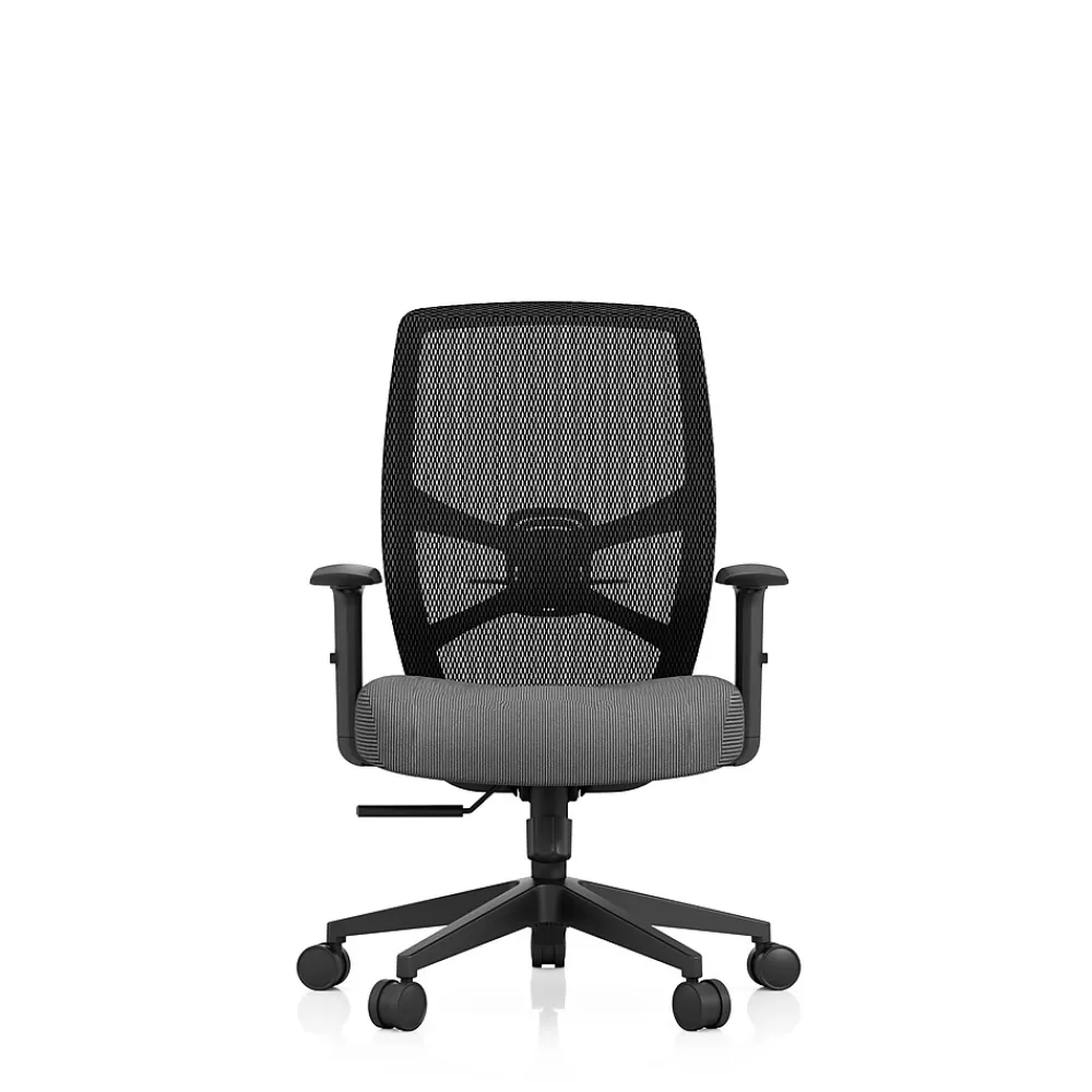 Tempur-Pedic ProTask Mesh/Fabric Swivel Executive Task Chair, Grey (TP-PROTASK-GRY) Clearance