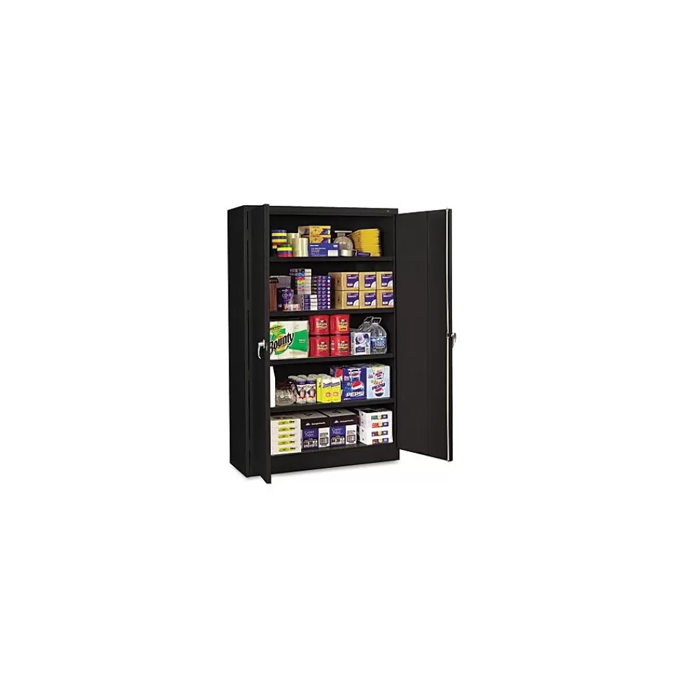 Tennsco Assembled Jumbo 18"D Steel Storage Cabinet, Black Best