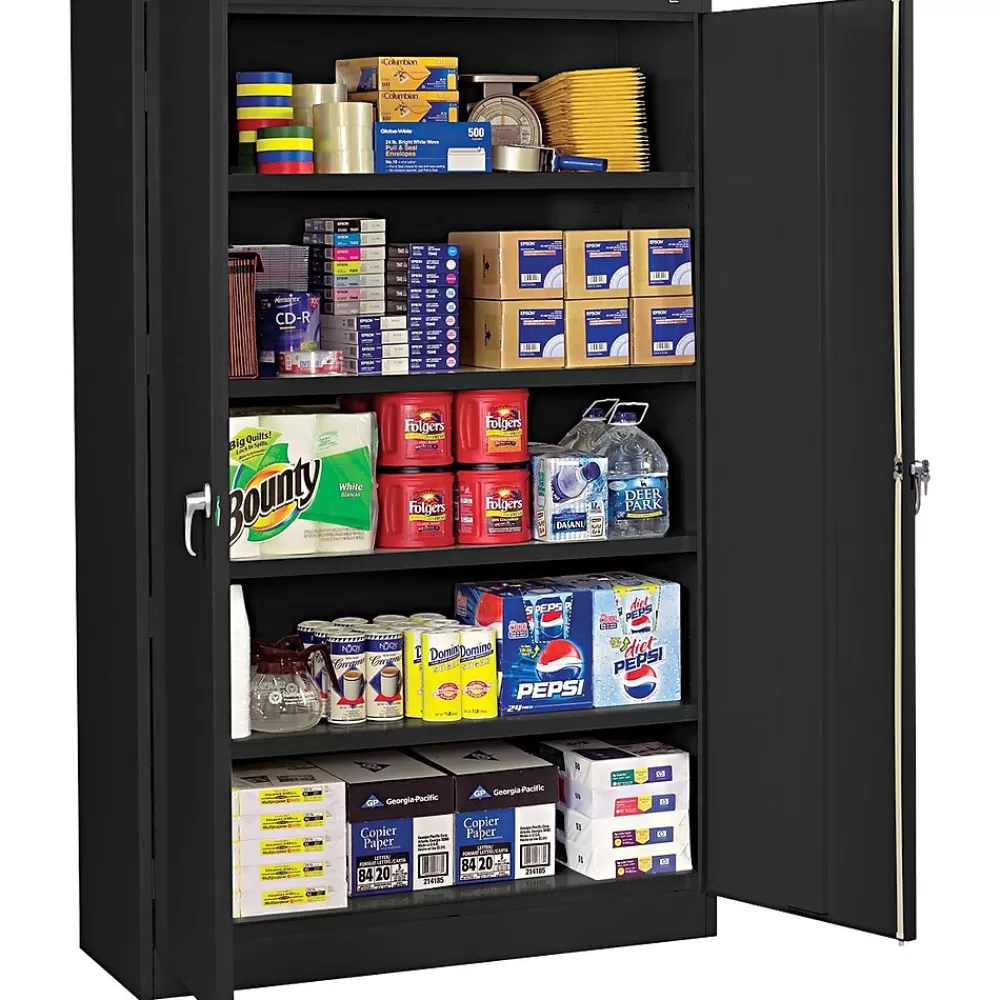 Tennsco Assembled Jumbo 18"D Steel Storage Cabinet, Black Best