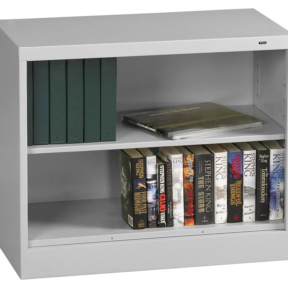 Tennsco 30"H 2-Shelf Welded Bookcase, Light Grey (TNN-BC1830LGY) Cheap