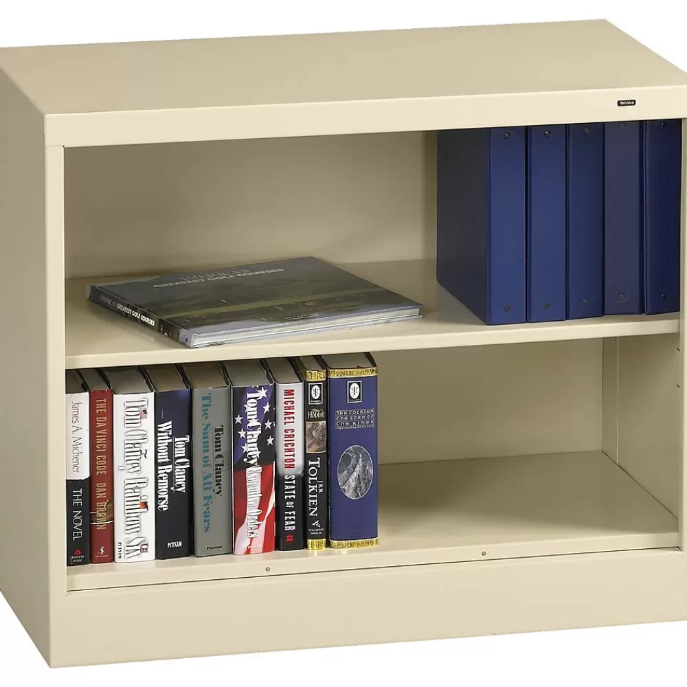 Tennsco 30"H 2-Shelf Welded Bookcase, Putty (TNN-BC1830PY) Shop