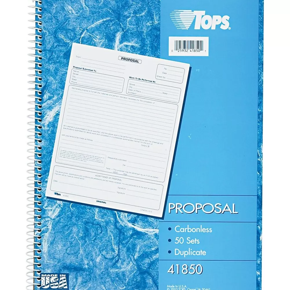 TOPS 2-Part Carbonless Proposal, 11" x 8 3/8", 50 Sets/Book (41850) Hot