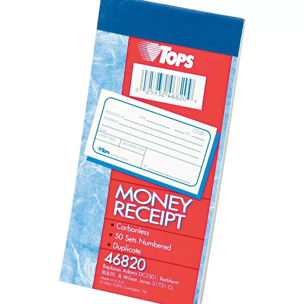 TOPS 2-Part Money/Rent Receipt Book, 5.37" x 2.75", White, 50 Forms (46820) Best Sale