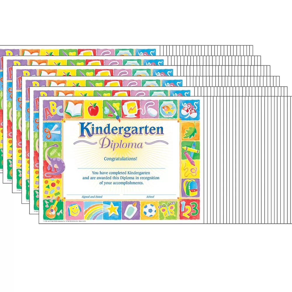 Trend Enterprises TREND Classic Kindergarten Diploma, 30 Per Pack, 6 Packs (T-17002-6) Cheap