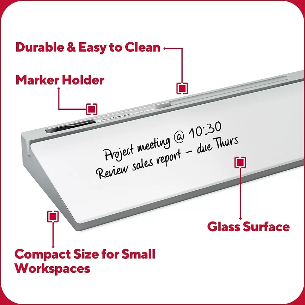 TRU RED ™ Glass Desktop Dry-Erase Whiteboard (TR62579) Flash Sale