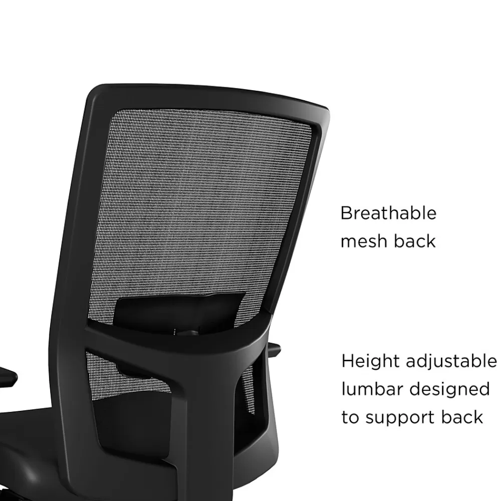 Workplace 2.0 Workplace2.0™ 500 Series Vinyl and Mesh Task Chair, Black (51974) Best Sale