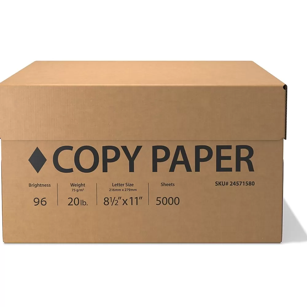 Customer Owned 8.5" x 11" Copy Paper, 20 lbs., White, 5000 Sheets/Carton (61980CT) Online