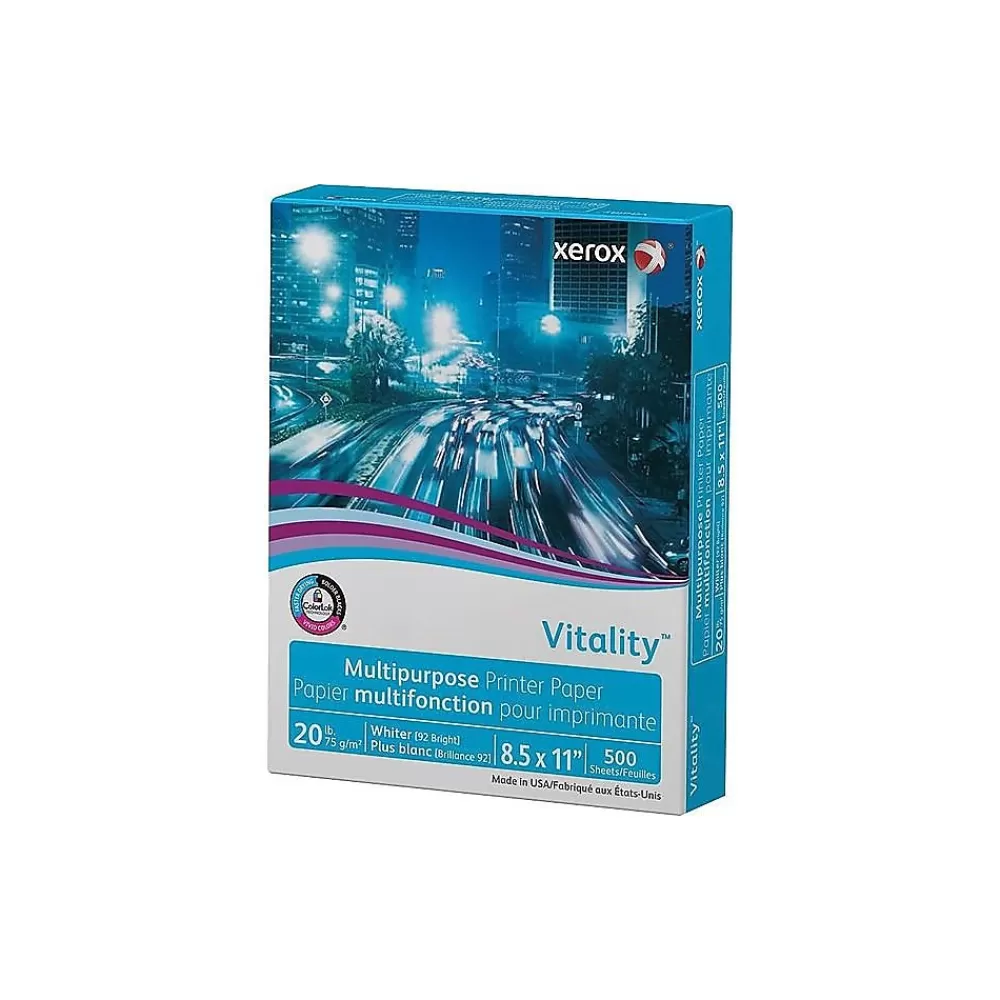 Xerox Vitality 8.5" x 11" Multipurpose Paper, 20 lbs., 92 Brightness, 500 Sheets/Ream (3R02047) Best